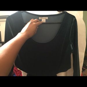 Glamorous Velvet Long Sleeve Cutout Dress Size L